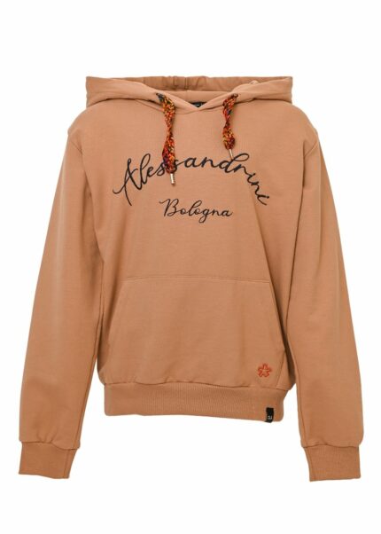 Felpa bambino marrone in cotone Daniele Alessandrini