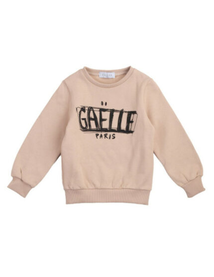 Gaelle Paris felpa 2741f0007 bambina beige nocciola Remixe
